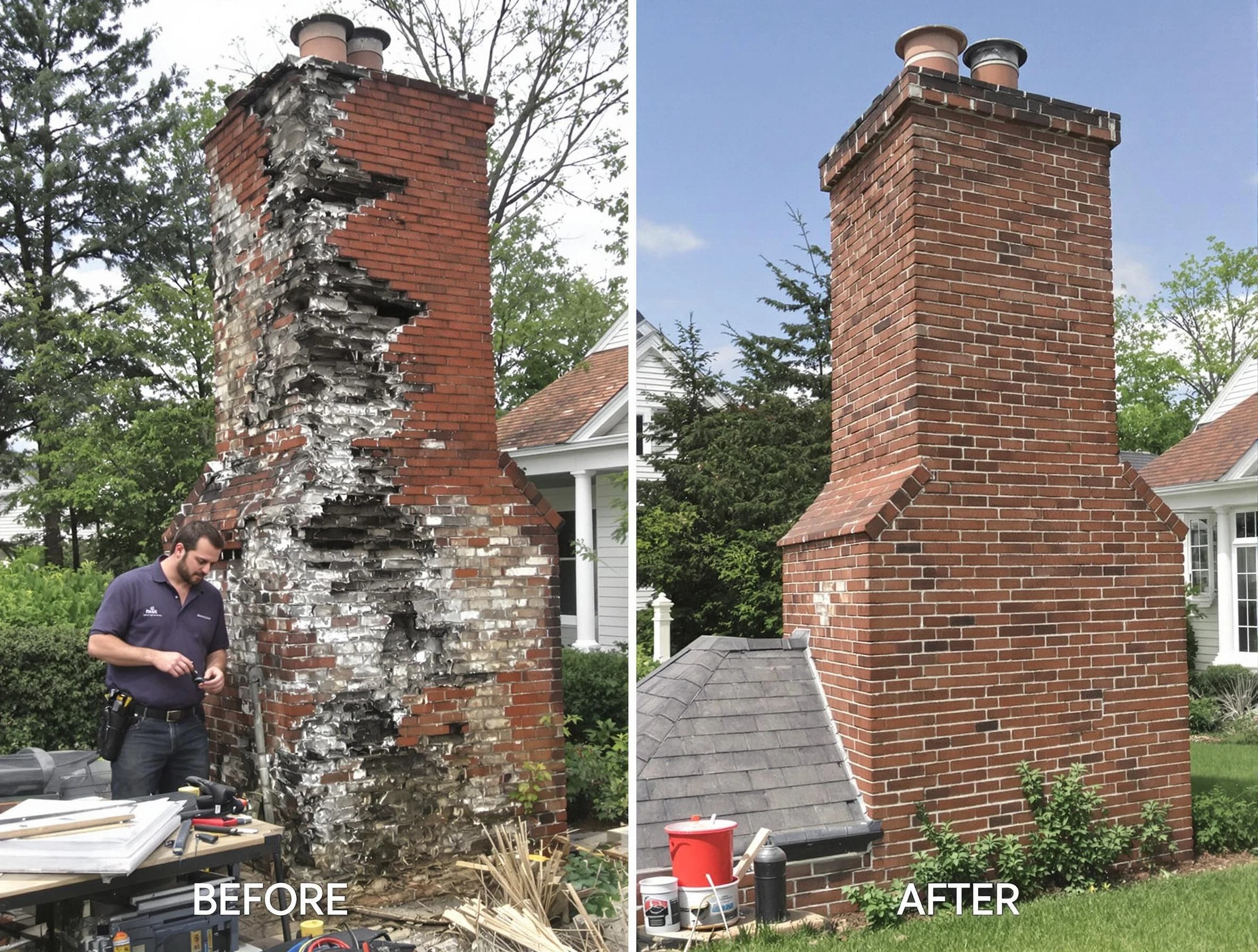 Frederick Chimney Sweep performing a full chimney restoration in Frederick, CO