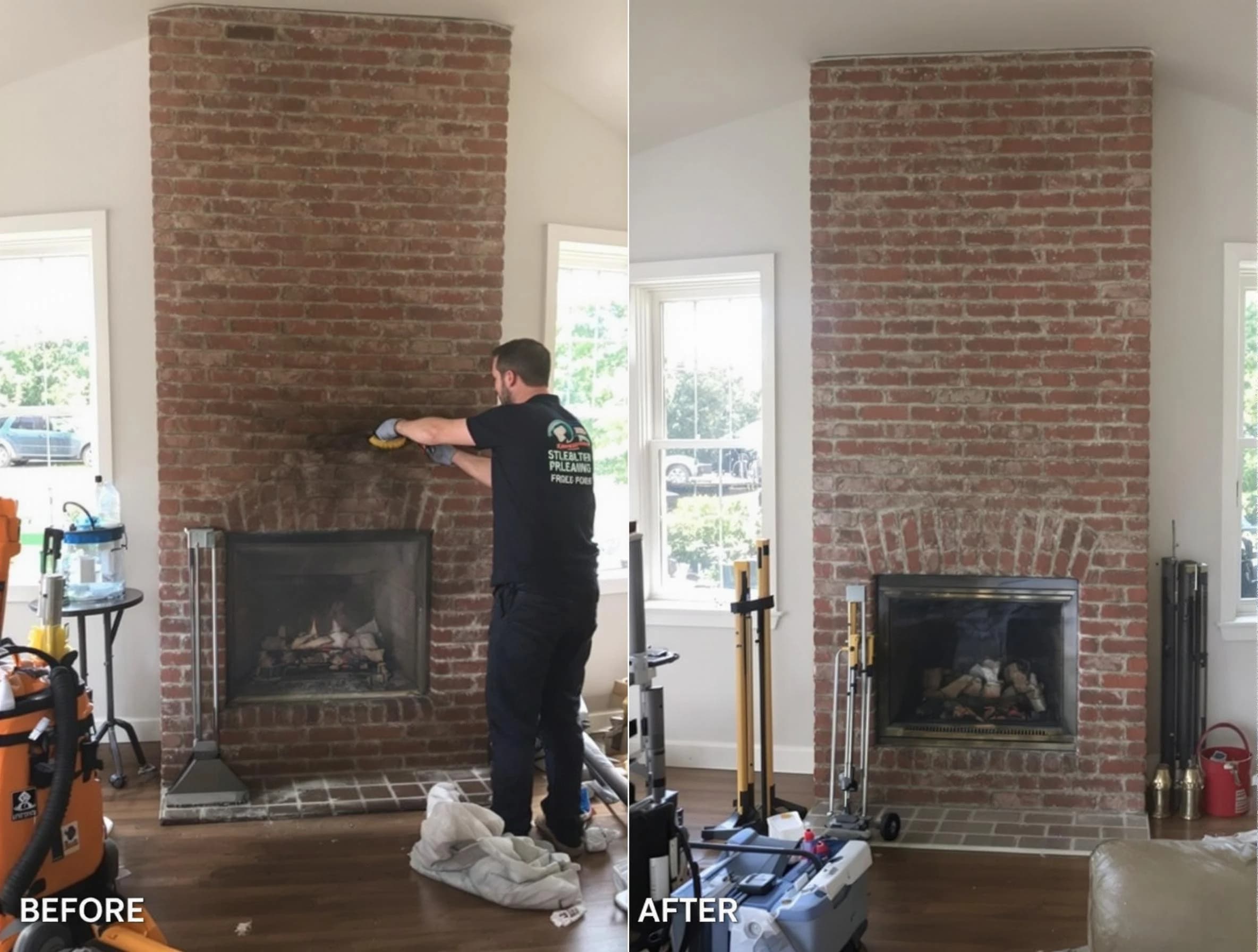 Finished chimney sweeping service by Frederick Chimney Sweep in Frederick, CO